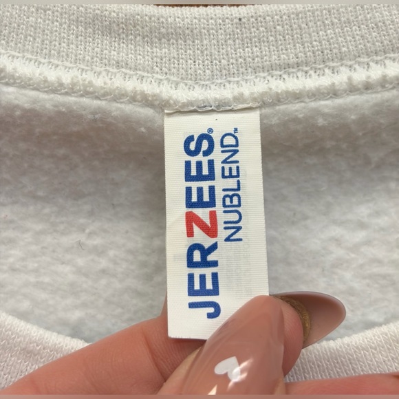 Mardi Gras graphic print novelty white, purple, green, gold sweatshirt size XL - Picture 7 of 13